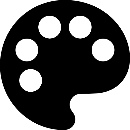 Eine Palette mit Farben.